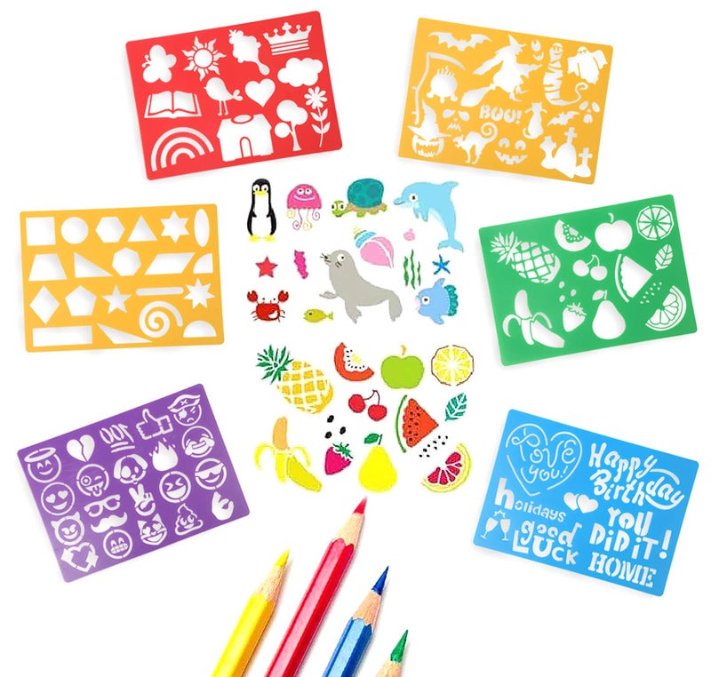 DIYASY 20 Pcs Drawing Stencils Set for Kids,Large Plastic Stencil Kit 300+ Patterns Drawing Templates for Girls & Boys Gift - Image 2